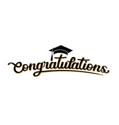 Congratulations you did it inscription Royalty Free Vector