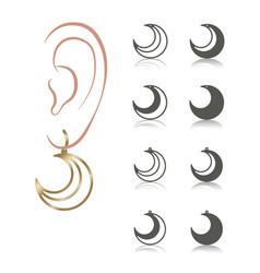 Earrings Royalty Free Vector Image - VectorStock