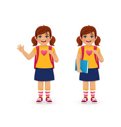 School Girl Emotions Royalty Free Vector Image