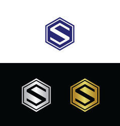 Double letter s logo Royalty Free Vector Image