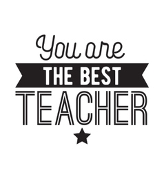 Happy teachers day typography Royalty Free Vector Image