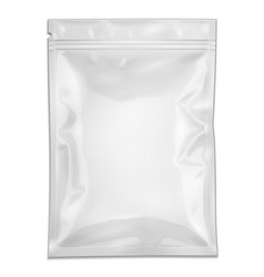 White Blank Retort Foil Pouch Packaging Medicine Vector Image