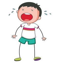 Girl crying Royalty Free Vector Image - VectorStock