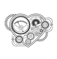 Mechanical heart Royalty Free Vector Image - VectorStock