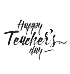 Happy teachers day typography Royalty Free Vector Image