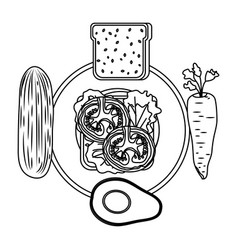 Vegetable healthy food icon Royalty Free Vector Image