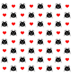 Cat pattern white Royalty Free Vector Image - VectorStock