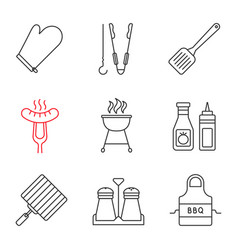 Barbecue icons Royalty Free Vector Image - VectorStock