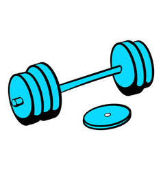 Barbell icon cartoon Royalty Free Vector Image