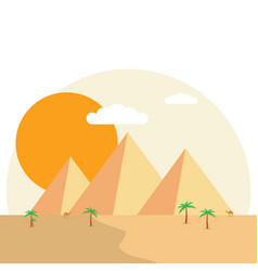 Flat egypt pyramid icon Royalty Free Vector Image