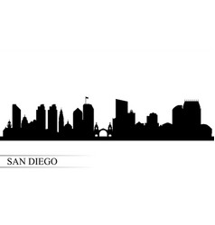 San Francisco city skyline silhouette background Vector Image