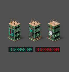 Bomb realistic set Royalty Free Vector Image - VectorStock