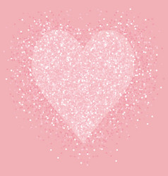 Pink paper love heart with shimmer Royalty Free Vector Image