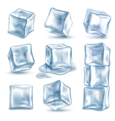 Ice cubes set Royalty Free Vector Image - VectorStock