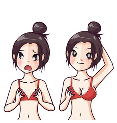 Breasts big small Royalty Free Vector Image - VectorStock