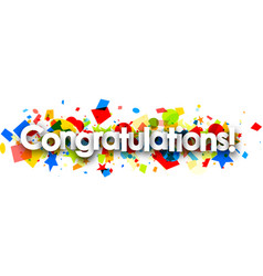 Congratulations background with balloons and Vector Image