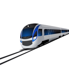 Modern high speed train on white background Vector Image