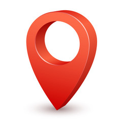Map pointer 3d pin red pin marker for travel Vector Image