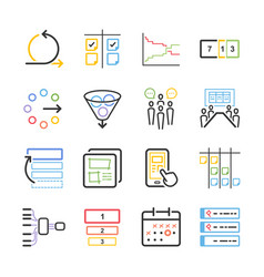 Agile development software methodology scrum Vector Image