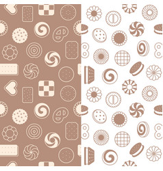 Doodle cookies and biscuit seamless pattern Vector Image