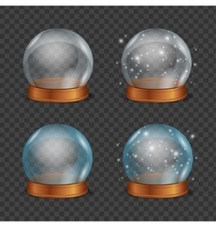 Empty transparent crystal ball Royalty Free Vector Image