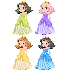 Two princesses Royalty Free Vector Image - VectorStock