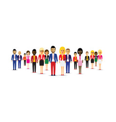 Large group of different people in a team Vector Image