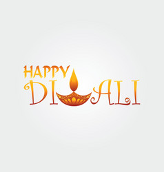 Diwali greeting card design with creative diya Vector Image