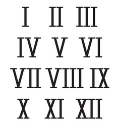 Roman numerals gothic metal 3d numbers Royalty Free Vector