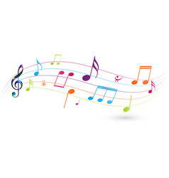 Colorful Music Notes Royalty Free Vector Image