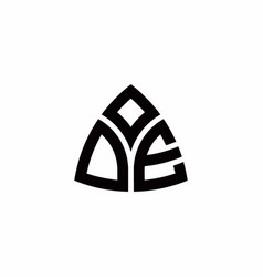 De monogram logo with square rotate style outline Vector Image