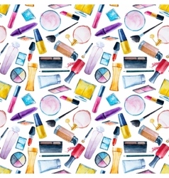 Watercolor cosmetics set Royalty Free Vector Image