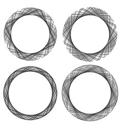 Spirograph pattern like rotating spiral vortex Vector Image
