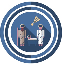 Nativity Scene Flat Design Royalty Free Vector Image