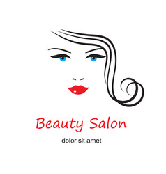 Beauty logo template background with beautiful Vector Image