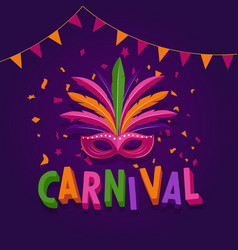 Carnival backgroundbrazillian parade poster Vector Image