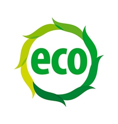 Eco logo with green sprout Royalty Free Vector Image