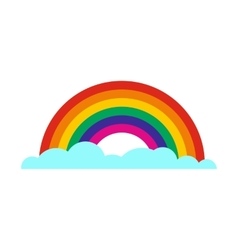 Rainbow flat icon with shadow Royalty Free Vector Image