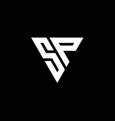 Ps logo monogram with triangle and hexagon modern Vector Image