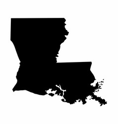 Louisiana state silhouette maps Royalty Free Vector Image