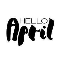 Hand drawn lettering element months set Royalty Free Vector