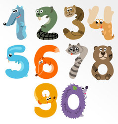 Numbers like farm animals Royalty Free Vector Image