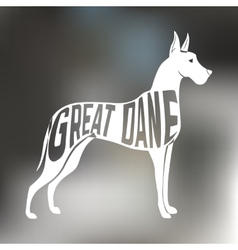 Black dog great dane breed Royalty Free Vector Image