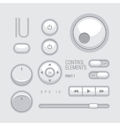 Light web ui elements design gray Royalty Free Vector Image