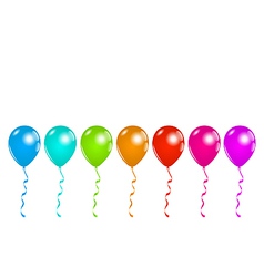 Set colourful shiny balloons isolated on white Vector Image