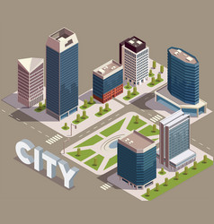 City Structure And Statistic Flat Infographic Vector Image