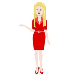 Elegant businesswoman in different poses Vector Image