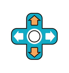 Video game arrows button control Royalty Free Vector Image