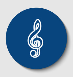 Music violin clef sign g-clef treble clef dark Vector Image