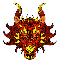 Dragon face symbol Royalty Free Vector Image - VectorStock